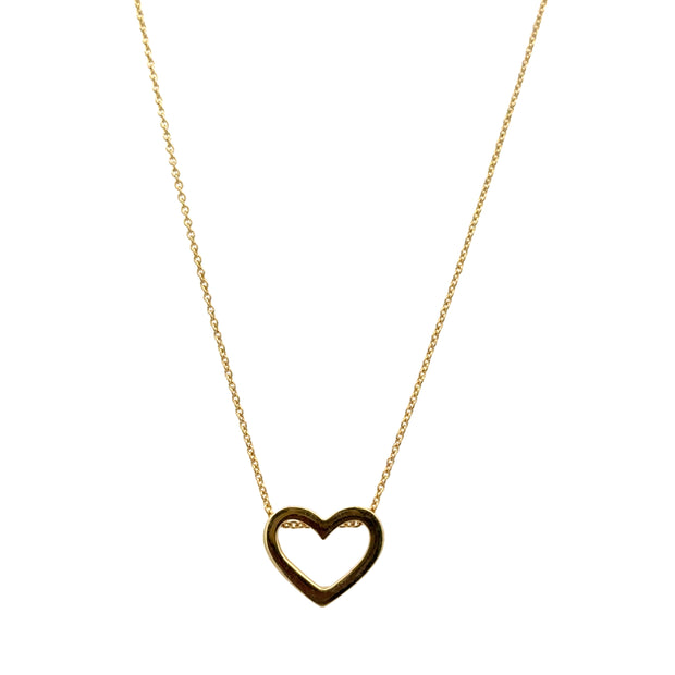 Roberto Coin Open Heart Pendant in 18k Yellow Gold