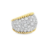 Wide 7.0 CTW Pave Set Diamond Band in 18k Gold
