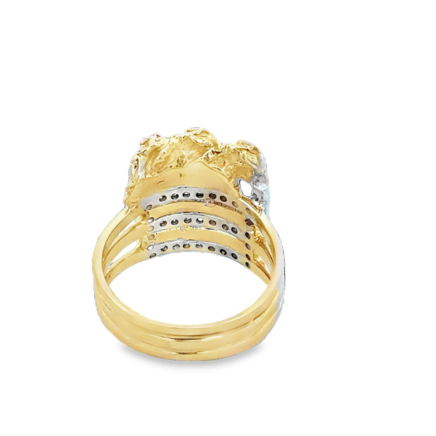 Equestrian Diamond Ring in 18k Yellow Gold