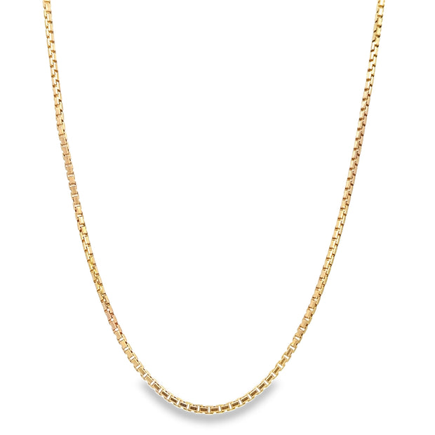 Thick 20" 14k Yellow Gold Box Chain Necklace