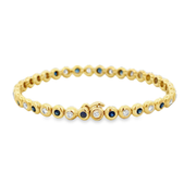 Estate Tiffany & Co. Sapphire and Diamond Bracelet in 18k Yellow Gold