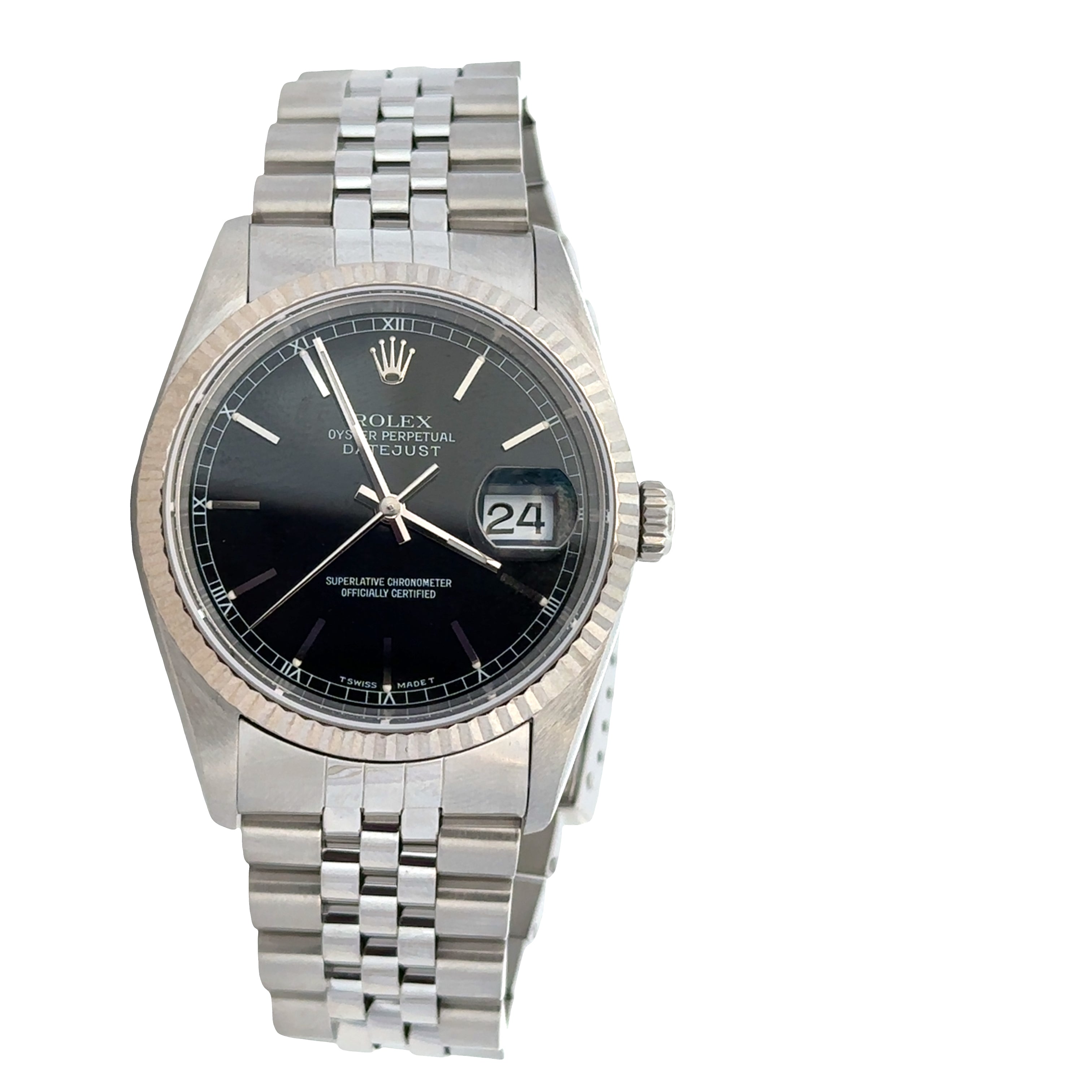 Pre-owned Stainless Steel Rolex Datejust Wristwatch Ref #16234