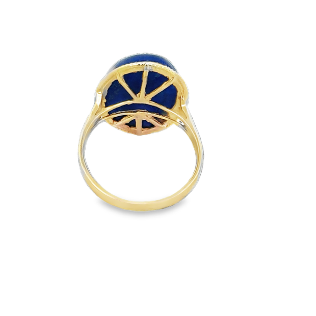 Vintage Lapis Ring in Yellow Gold