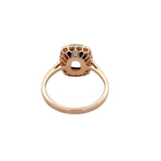 Smoky Quartz and Diamond Ring in Rose Gold