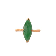 Jade Marquise Ring in 22k Yellow Gold