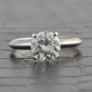 GIA 1.50 ct. Round Brilliant Cut Diamond Engagement Ring in White Gold