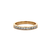 Channel Set Round Brilliant Cut Diamond Band in Yellow Gold