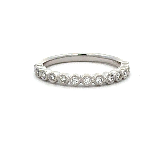 .25 CTW Bezel Set Diamond Band in White Gold