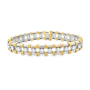 Two Tone Diamond Bracelet in 18k Gold