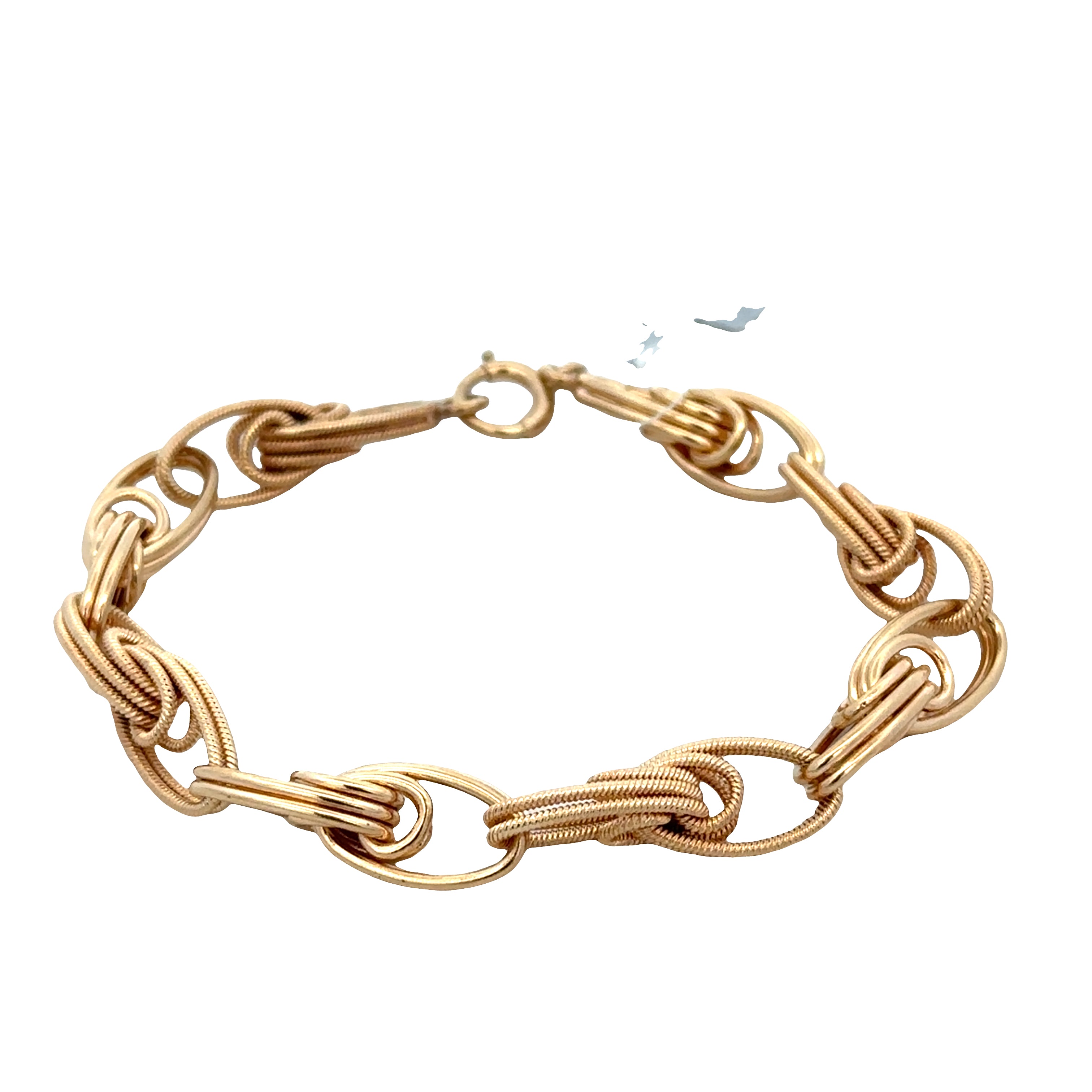 14k Yellow Gold Fancy Link Bracelet – 7"