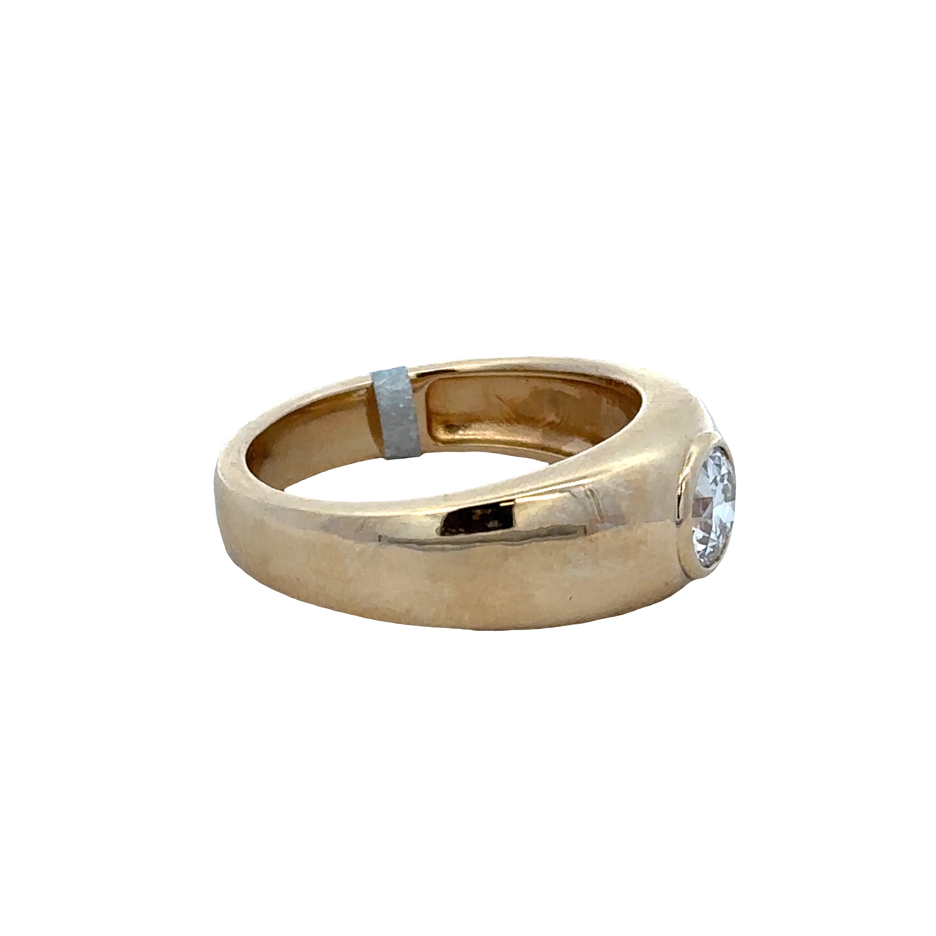 Vintage 14k Yellow Gold Gents Old European Cut Diamond Ring – Size 11