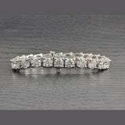 17.47 CTW Diamond Tennis Bracelet in White Gold 6" Long