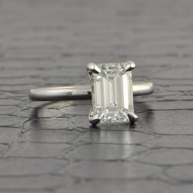 GIA 2.08 ct. G-VS1 Emerald Cut Diamond Engagement Ring