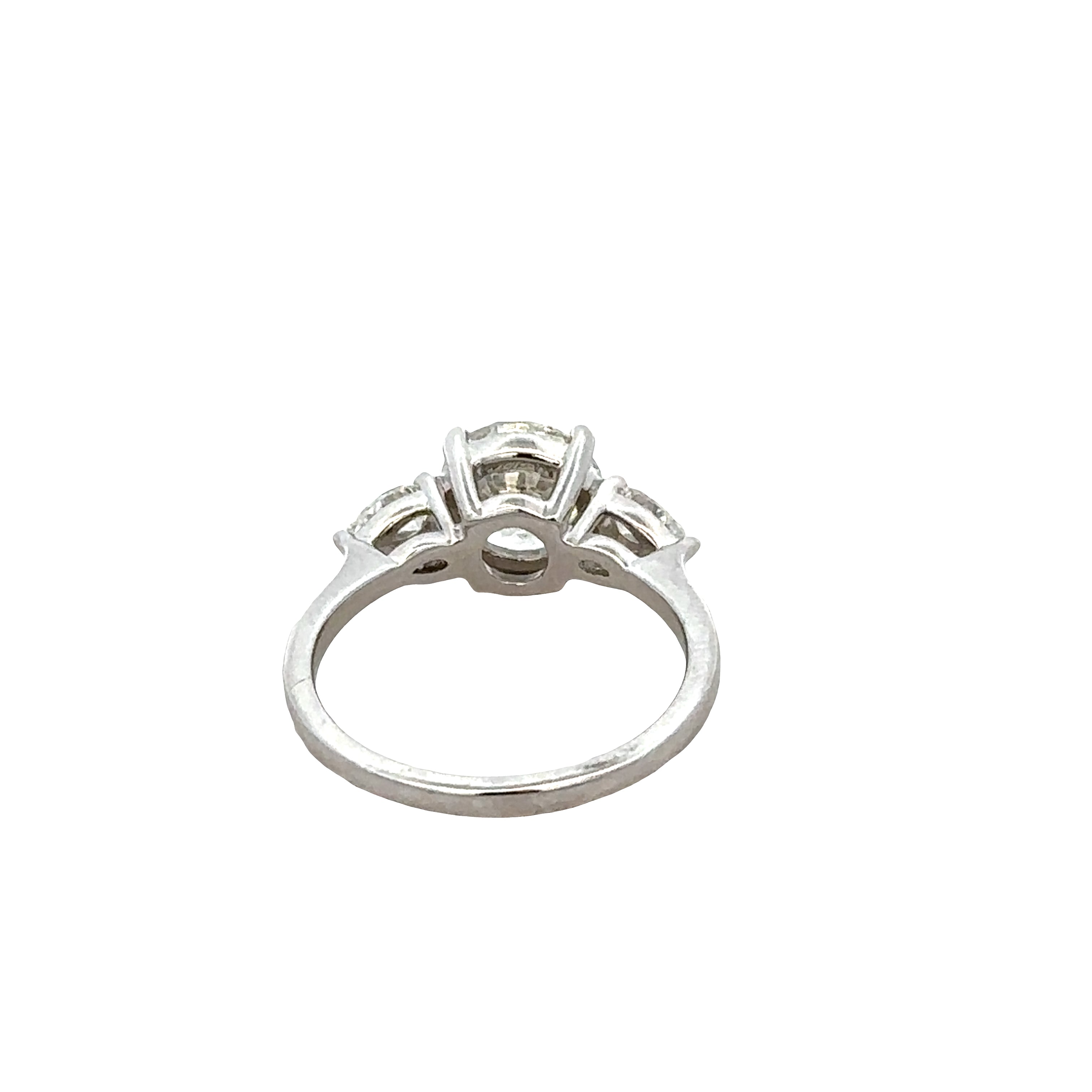 14k White Gold 1.90ct Diamond Engagement Ring with Pear-Shaped Accents – Size 6