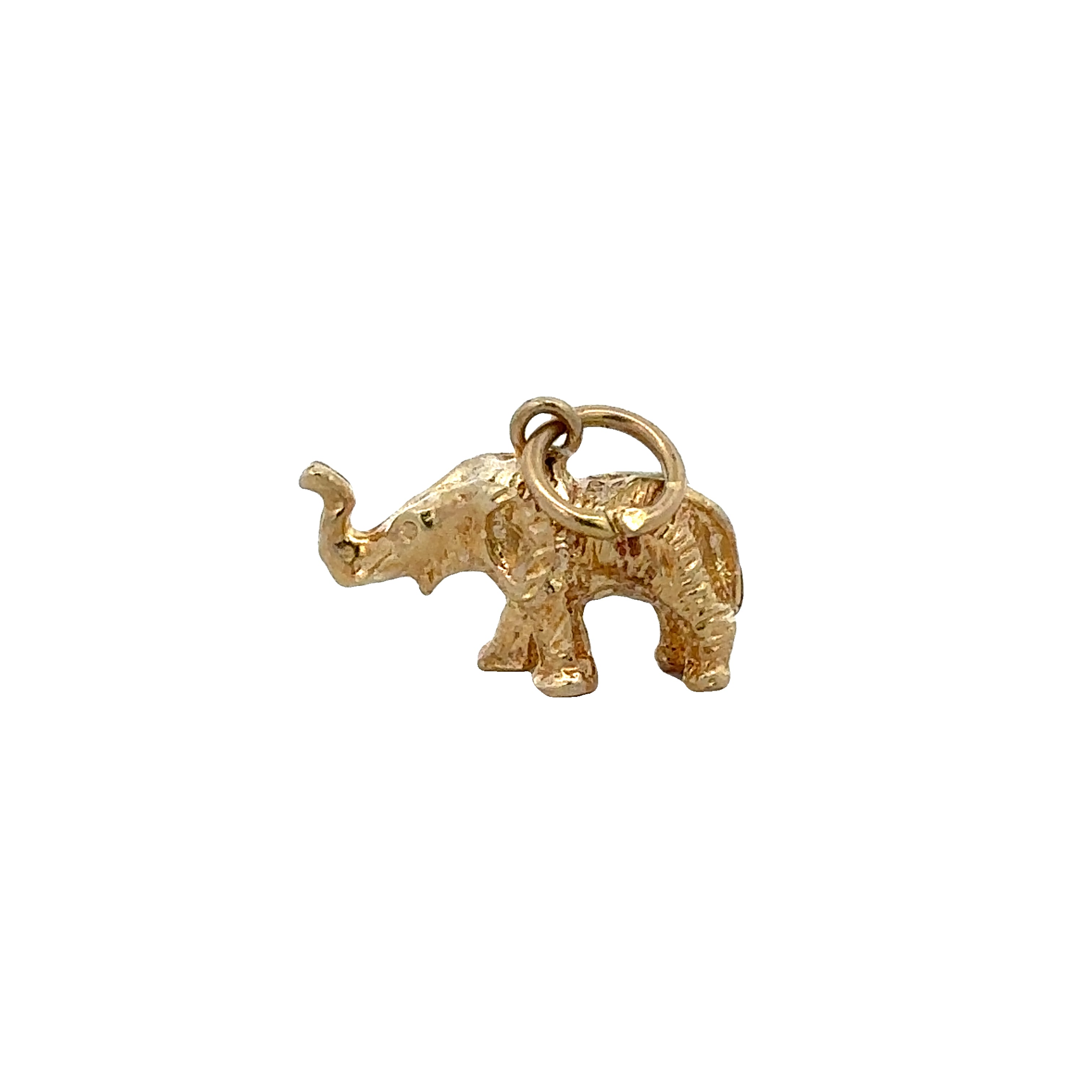 Vintage Elephant Charm in Yellow Gold