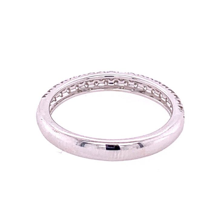 Pave Set Diamond Band in White Gold