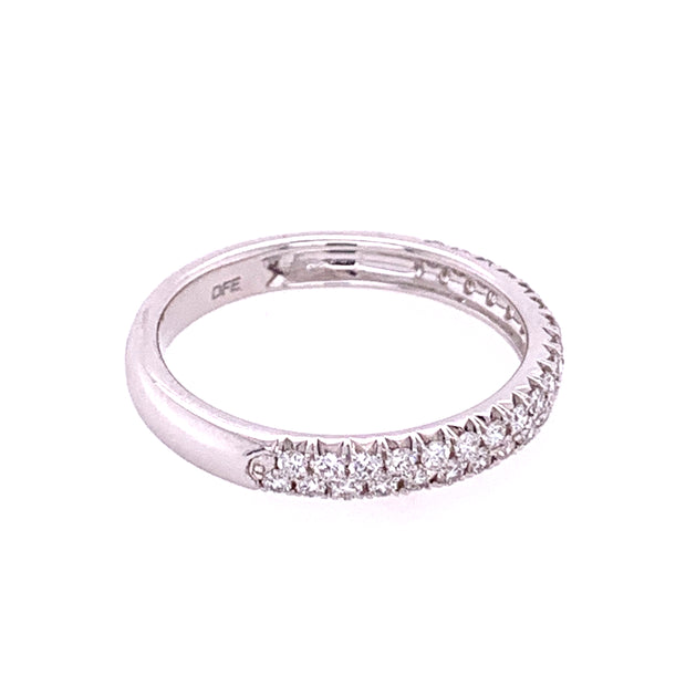 Pave Set Diamond Band in White Gold