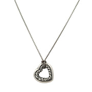 Pre-Owned David Yurman Sterling Silver Cable Heart Necklace