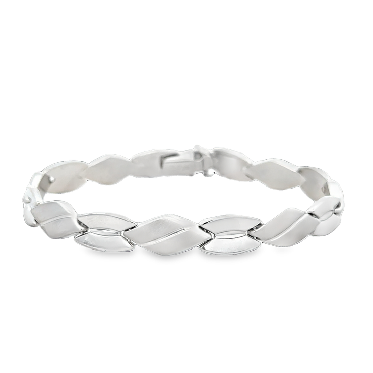 Geometric Bracelet in 14k White Gold