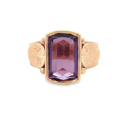 Antique Victorian Amethyst Ring in Yellow Gold Size 11.25