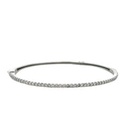 Diamond Bangle Bracelet in White Gold