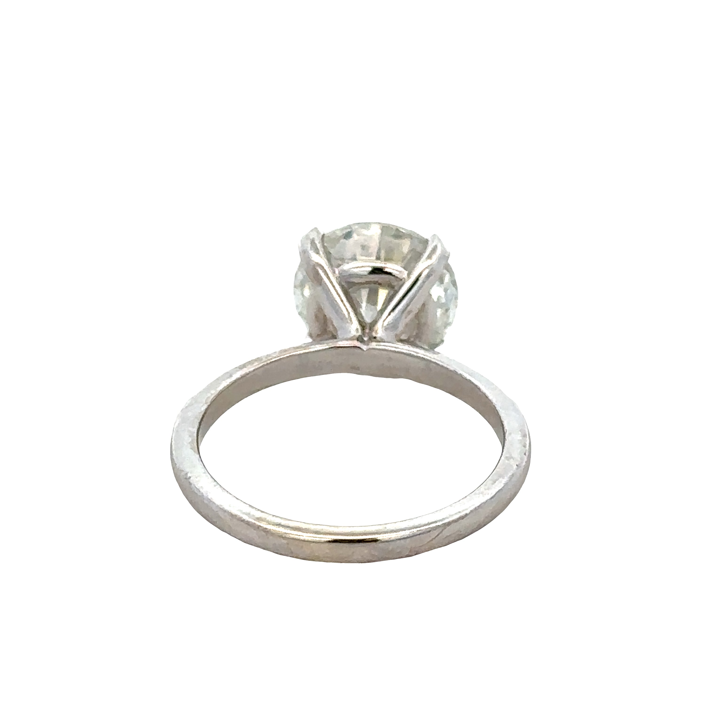 14k White Gold 4.01ct GIA Diamond Engagement Ring – Size 7