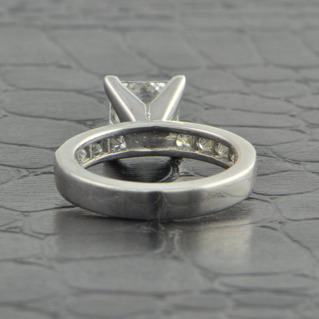 GIA 2.0 ct. F - I1 Princess Cut Diamond Engagement Ring