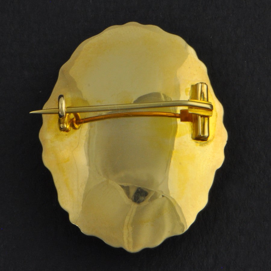 Carved Victorian Locket Pin