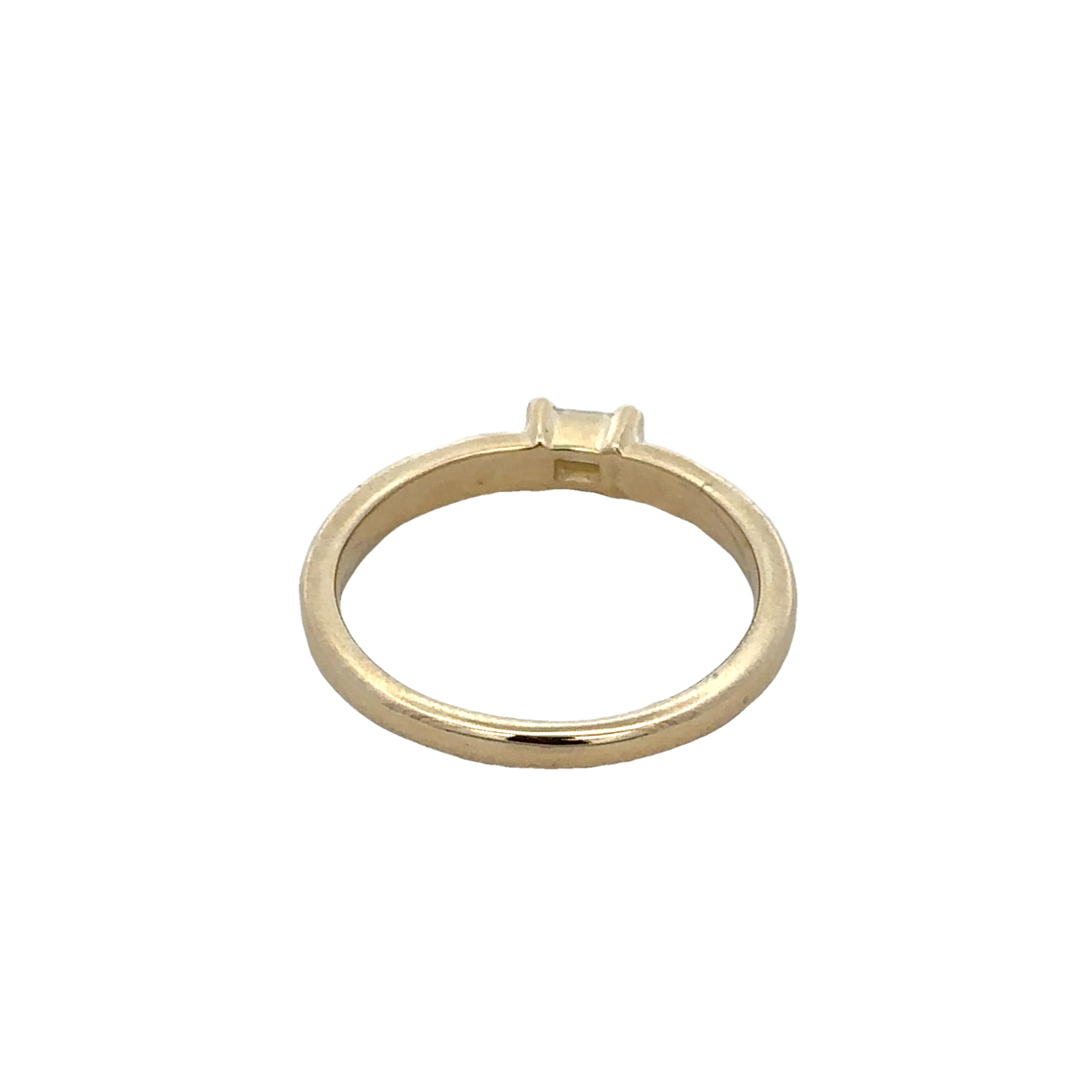 Emerald Cut Diamond Band Ring in Yellow Gold