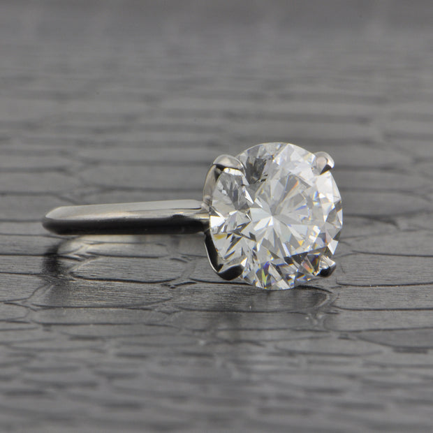 GIA 4.16 ct. D-VVS2 Round Brilliant Cut Diamond Engagement Ring in Platinum
