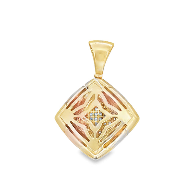 Vintage BVLGARI Diamond Pendant in 18k Yellow Gold