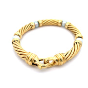 David Yurman Akoya Cultured Pearl Bracelet in 18k Yellow Gold