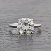 GIA 3.01ct. G-SI2 Round Brilliant Cut Diamond Engagement Ring in White Gold