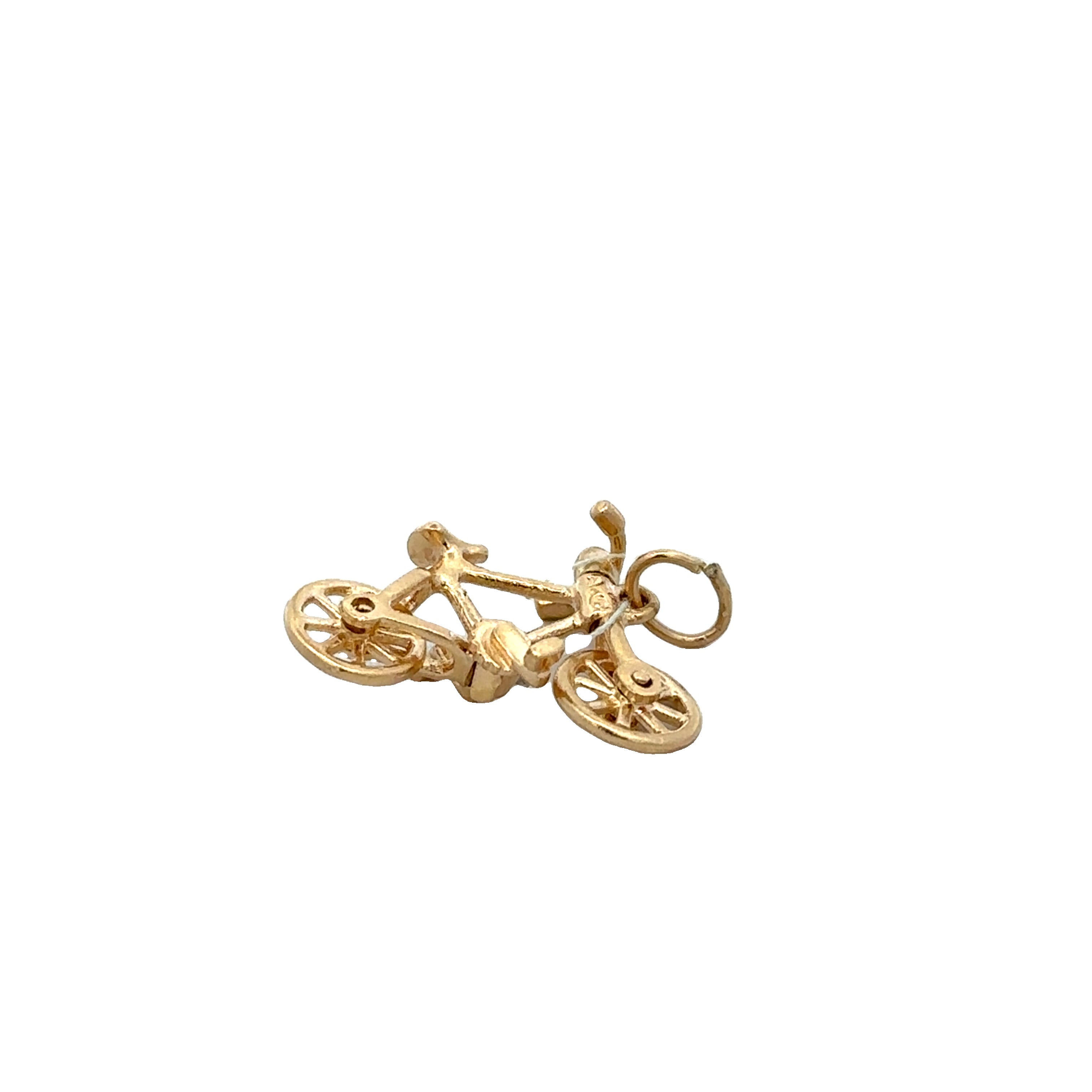 Moveable Bicycle Charm in Yellow Gold