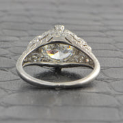 Antique Art Deco 2.45 ct. Old European Cut Diamond Engagement Ring