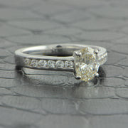 .99 ct. Oval Cut Diamond Engagement Ring in 18k White Gold