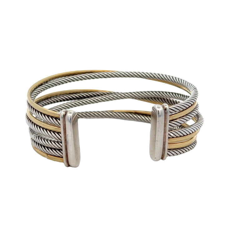 Pre-owned David Yurman Crossover Cable Cuff Bracelet