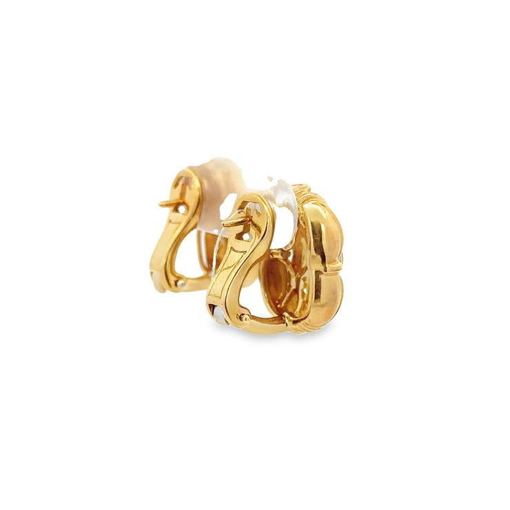 Vintage Tiffany & Co. Basketweave Earrings in 18k Gold