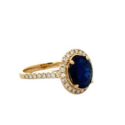 Sapphire and Diamond Ring in Yellow Gold