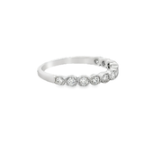 Bezel Set Diamond Band in White Gold