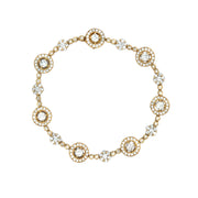 Circular Diamond Link Bracelet in 18k Yellow Gold