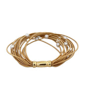 Multistrand Pearl Bracelet in 18k Yellow Gold by Marco Bicego