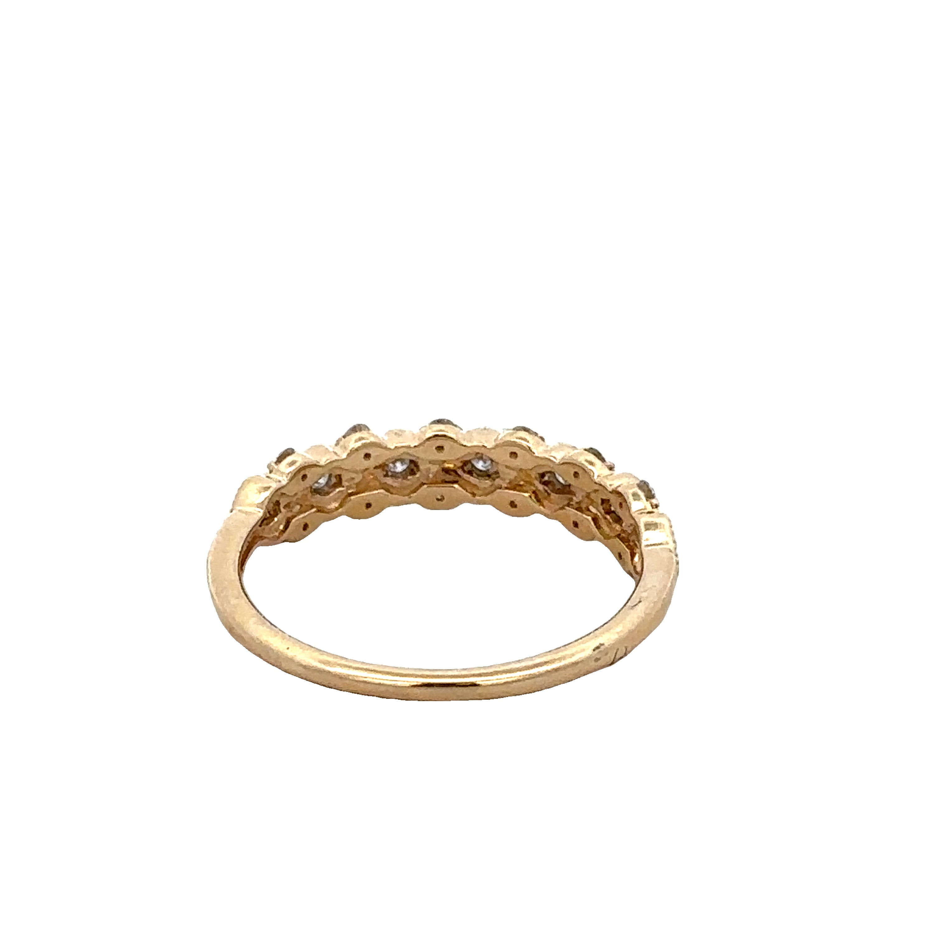 Diamond Accented Band in Yellow Gold