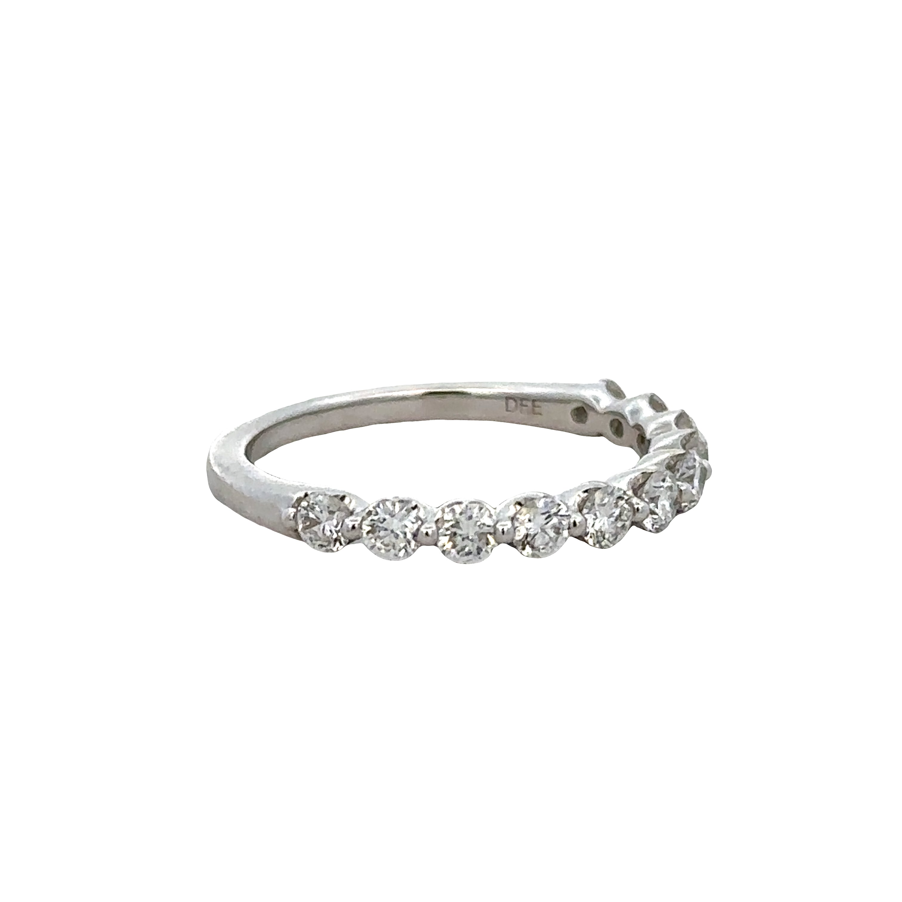 14k White Gold 0.75 Carat Diamond Wedding Band