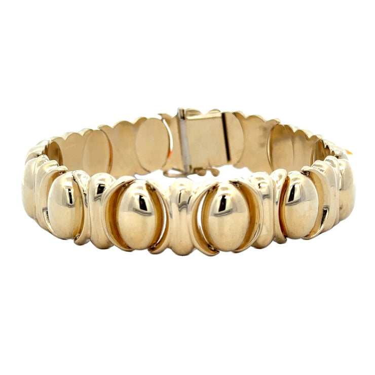 Chunky 14k Yellow Gold Fashion Bracelet