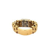 Flexible Roberto Coin Basketweave Diamond Ring in 18k Gold