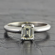 1.11 ct. M-VS2 Emerald Cut Diamond Engagement Ring in White Gold
