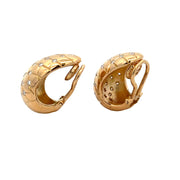 Heavy Diamond Huggie Clip-on Earrings in 18k Yellow Gold