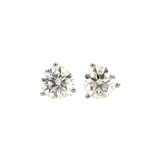 2.50 CTW Diamond Stud Earrings in White Gold
