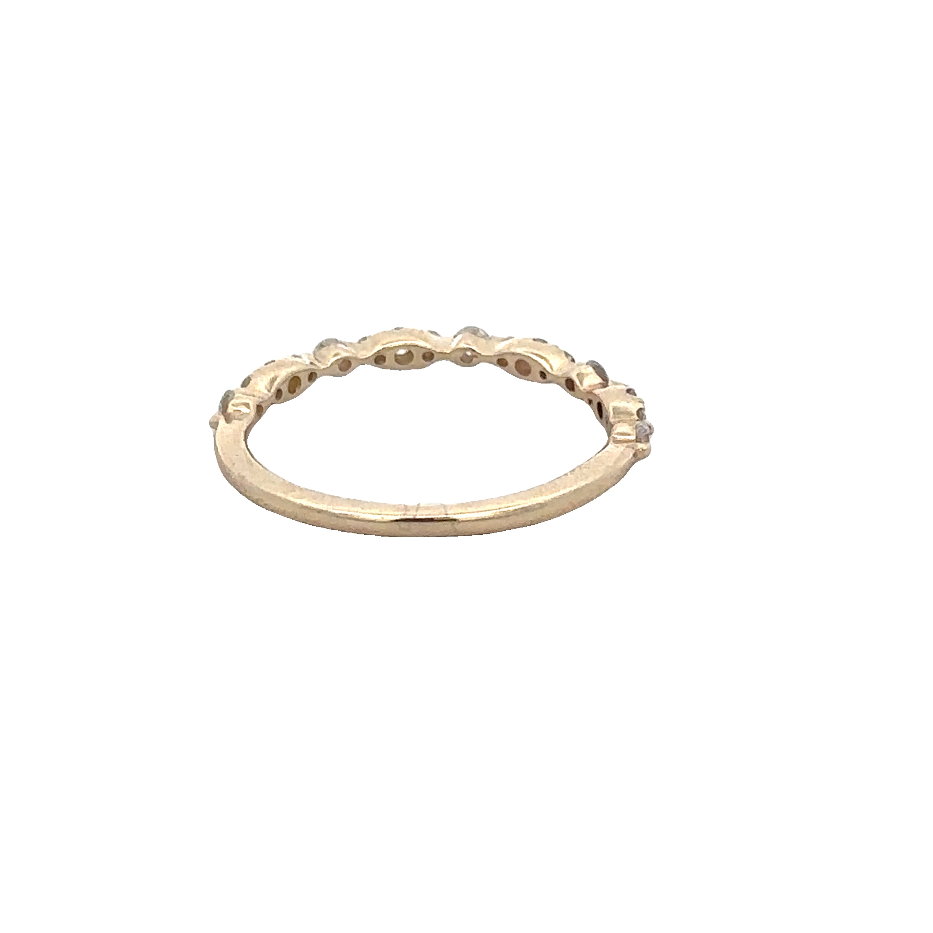 Skinny Diamond Band in Yellow Gold